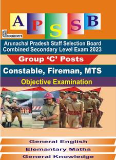 APSSB Combined Secondary Level Exam 2023 || Group C Posts Constable Fireman, MTS || Arunachal Pradesh Staff Selection Board (3 Books)