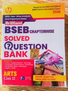 Brilliant Question Bank 12th Arts 2026 Bihar Board (Hindi Medium) Topicwise And Chapterwise