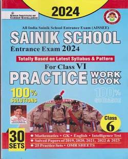 Kiran Sainik School Entrance Exam 2024 For Class - 6, Practice Work Book [30 Sets]