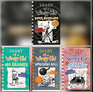 Diary Of A Wimpy Kid, Diper Overlode, No Brainer, Wrecking Ball, Hot Mess, Combo_set Of 4 Book