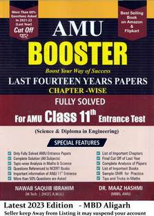 AMU Booster 11th Science Stream For Eleventh Entrance Chapterwise Solved Ppaer 2023 Edition