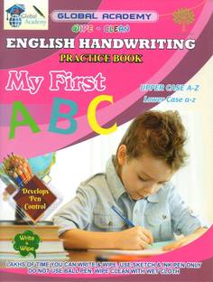 Re-Usable Wipe And Clean Book | English Handwriting - My First ABC | Capital & Small Letters |