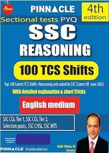 SSC Reasoning 100 TCS Shifts 4th Edition English Medium