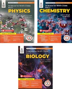 Science For Ninth Class (Physics)+( Chemistry)+(Biology)- By Lakhmir Singh, Manjit Kaur (2025-26 Examination)-(Pack Of 3)