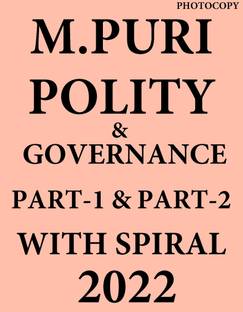 M. PURI Polity & Governance Part 1 - & Part 2 WITH SPIRAL English Medium Photocopy