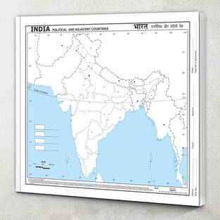 BIG - 100 IndiaN POLITICAL OUTLINE MAP FOR SCHOOL| India Political Map: Clear Outline For School Reference