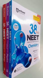 Arihant 38 Years NEET Physics Chemistry Biology | Set Of 3 Books | 2026
