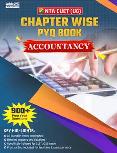 NTA CUET UG 2025 Accountancy Chapterwise PYQ 900+ Past Year Questions & Practice Sets Book
