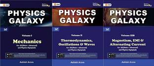 Physics Galaxy 2023 : Vol.1 Mechanics + Thermodynamics, Oscillations & Waves + Vol.3B Magnetism, EMI & Alternating Current ( SET OF 3 BOOKS COMBO SET )