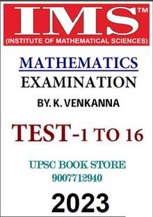 IMS MATHS TEST SERIES 1 To 16 By Venkanna Sir 2023 ( 2 Booklets 1-8 And 9-16 ) ( WITH SPIRAL)