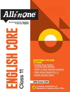 CBSE All In One English Core Class 11 Exam 2025-26 | NCERT & Other Important Questions, CBQs, Sample Question Papers | Including Assessment Of Speaking & Listening Skills (ASL)