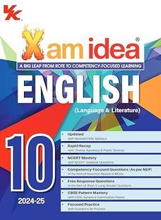 Xam Idea English (Language & Literature) Class 10 Book | CBSE Board | Chapterwise Question Bank | Based On Revised CBSE Syllabus | NCERT Questions Included | 2024-25 Exam