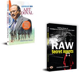 Supercop NSA Doval + Thrilling Stories Of Intelligence Operations By Indian Spies: Raw Secret Agents | Ajit Doval Biography | Indian Spy Stories | RAW Agents | Intelligence Operations India | National Security Advisor | Spycraft India | Covert Missions India | Indian Intelligence Agencies | Espionage Books India | Thrilling Spy Tales (Set Of 2 Books)