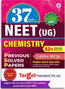 37 Years NEET Chemistry (PSP) 2025 | Chapterwise Previous Year Solved Question| Topicwise 1400+ MCQs With Solutions | 1988 To 2024 | As Per Latest Syllabus Prescribed By NMC