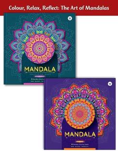 Mandala Art Book For Adults | Level 1 & 2 Mandala Colouring Book - Difficulty Level Beginner And Advanced | DIY, Meaning Of Colours And Colouring Reference | High Quality Tear Out Colouring Sheets | 2 Books