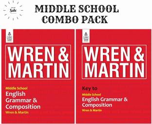 Middle School English Grammar And Composition By Wren & Martin With Key To Middle School English Grammar And Composition By Wren & Martin - 2024 Edition With New Updated Syllabus (Set Of 2 Books)