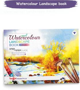 Landscape Painting Book | Artist Level - Advance | Step By Step Guide To Practice Landscape Watercolor Painting | Learn To Paint Ice And Structural Paintings