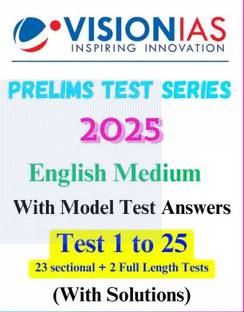 Vision IAS Prelims Test Series 2025 | Test 1 To 25 With Solutions | English Medium | Latest | For UPSC Civil Services Exam 2025 | Photocopy B&W (Staple Bound, Vision IAS)