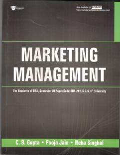 MARKETING MANAGEMENT For Students Of BBA, Semester - III Paper Code BBA 203, G.G.S I.P University Paperback – 1 January 2022
