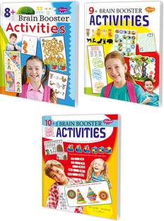 Sawan Present Set Of 3 Brain Booster Activity Books | 8+ Brain Booster Activity, 9+Brain Booster Activity And 10+ Brain Booster Activity Books