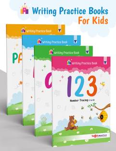 Nursery Writing Practice Books For Kids | ABC Capital Letters, Small Letters, Numbers (1 To 10), Line Tracing Pattern | Preschool Learning Books |Set Of 4 Books