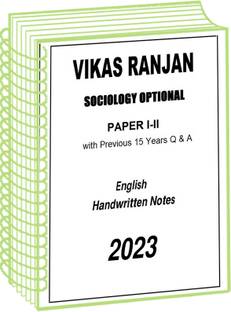 Full Set Paper I And II Sociology Optional Handwritten Notes With Previous 15 Years Q & A For IAS Mains