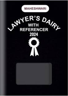 Maheshwari Lawyers Diary 2024 With Referencer (Legal Referencer With Holiday List And Monthly Planner) -Leather Diary Cover (2024-2025) (Large, Black)