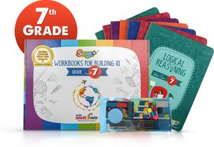 Skool Plus- Workbooks For Class 7 For Increasing IQ | Physics, Chemistry, Biology, Maths, Logical Reasoning, English Books With Pencil Set | Set Of 11 Skill-Focused Books For Olympiad Exams By ALLEN Career Institute