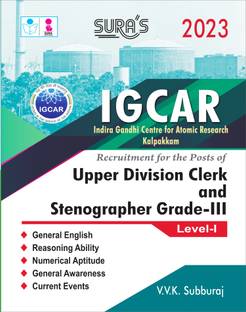 SURA`S IGCAR UDC Upper Division Clerk And Stenographer Grade-III Level-I Exam Book In English Medium - Latest Updated Edition 2023