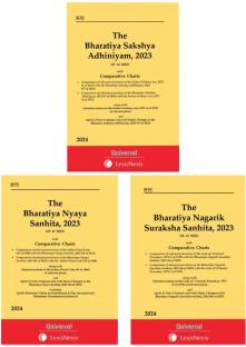 कॉम्बो ऑफ 3 न्यू क्रिमिनल लॉज़ भारतीय न्याय संहिता, 2023 (एक्ट नंबर 45 ऑफ 2023), भारतीय नागरिक सुरक्षा संहिता, 2023 (एक्ट नंबर 46 ऑफ 2023) एंड भारतीय साक्ष्य अधिनियम, 2023 (एक्ट नंबर ऑफ 2023) विथ कम्पैरटिव चार्ट्स
