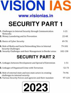 Vision IAS Internal Security General Studies Printed Notes English Medium Photocopy 2023