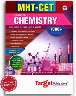 MHT-CET 2025 Triumph Chemistry Book | PYQ (Previous Years Question) | 6500+ MCQs | Include 2023 Questions & Model Papers Based On 11th And 12th Syllabus Of Maharashtra State Board