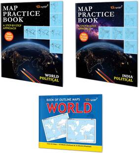 "India POLITICAL - MAP PRACTICE BOOK, WORLD POLITICAL - MAP PRACTICE BOOK And BOOK OF OUTLINE MAPS WORLD|Combo Of 3 Map Books | 
Complete Map Set For Children"