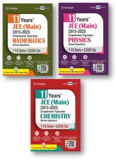 JEE Main 11 Years (2013-2023) Chapter Wise Solved Questions Physics, Chemistry And Mathematics (3-Books Set) , 110 Set JEE MAINS SOLVED PAPER
