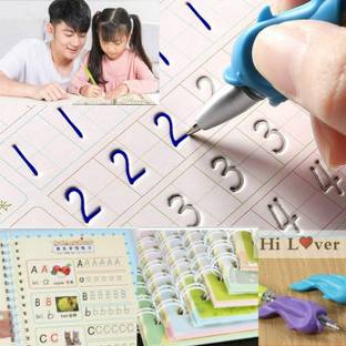 Onshhm New Smart Learning Magic book Set Practical Writing Tool (4 Books + 5 Refill)