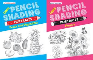 Learn Pencil Shading Portraits - FRUITS, VEGETABLES & FLOWERS