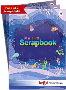 Scrapbook For Kids | Soft Bound | A4 Size Approx | 32 Multicolour Pages | Unruled Colorful Paper Sheets For Projects, School, DIY Art And Craft | Scrapbook Ideas | 28 X 21.5 Cm | 120 GSM | Pack Of 3