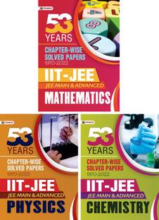 53 Previous Years IIT JEE Main & Advanced Chapter Wise Solved Papers 1970 To 2022 Physics + Mathematics + Chemistry (Set Of 3 Books) [Paperback] Subhash Jain; Kanak Jain; Rakesh Lokwani; Dr. K G Ojha And Dr. Sunita