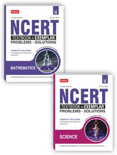 MTG NCERT Textbook + Exemplar Problem Solutions Class 9 Mathematics & Science (Set Of 2 Books) | Complete Solutions To All Objective & Subjective Questions