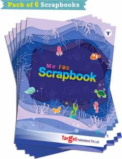 Scrapbook For Kids | Soft Bound | A4 Size Approx | 32 Multicolour Pages | Unruled Colorful Paper Sheets For Projects, School, DIY Art And Craft | Scrapbook Ideas | 28 X 21.5 Cm | 120 GSM | Pack Of 6