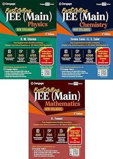 Cengage - Bestselling JEE Mains - Physics + Chemistry + Maths - with FREE VIDEO SOLUTIONS for PYQs + QR Code for Digital Content - Set of 3 Books - As per New Syllabus for 2025 Exams
