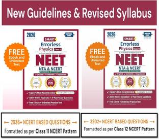 Errorless Physics NEET Class 11 & 12 (2026) - NCERT Based | 6000+ NCERT & New Pattern Questions , 37 Past Years Papers , Revised Syllabus, Free E-Book, Unlimited Test - Universal Books - Smart Errorless Physics NEET Class 11 & 12