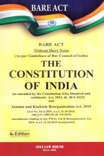 The Constitution Of India -- Bare Act Without Short Notes (As Per Guidelines Of BCI)