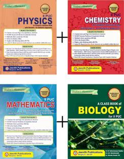 Jeevith 2nd PUC - PHYSICS + CHEMISTRY + MATHEMATICS + BIOLOGY |Set Of 4 Books|Student's Illuminator - A Complete Question Bank With Answers - An Authentic Approach | Thoroughly Updated For 2025-26|