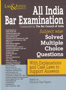 All India Bar Examination (Conducted By The Bar Council Of India) Subject Wise Solved MCQ's With Explanations And Case Laws To Support Answers Paperback – 20 September 2023