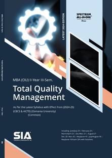 Total Quality Management (Common) 
 MBA II-Year III-Sem (O.U) As Per The Latest Syllabus With Effect From 2024-25 (CBCS & AICTE) Latest 2024 Edition