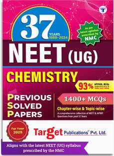 37 Years NEET Previous Year Solved Question Papers With NEET PYQ Chapterwise Topicwise Solutions - Chemistry For NEET Exam 2025