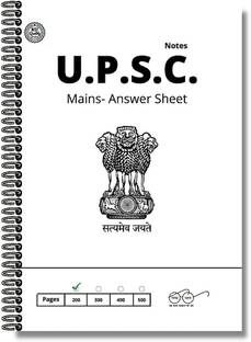 UPSC Mains Answer Writing Notebook 200 Pages (With Spiral Binding)