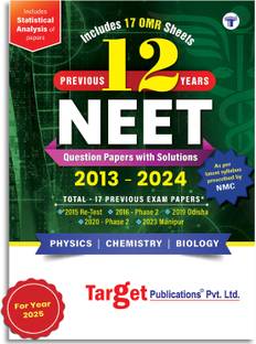 NEET Previous Year Question Papers With Solutions For 2025 Exam | 12 Years NEET UG Solved PYQs - Physics, Chemistry, Biology | 17 Exam Papers With OMR Sheets