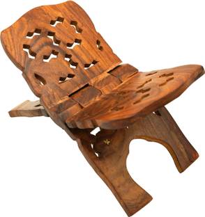 ADA Handicraft Sheesham Wooden Folding Holy Book Stand, Reading Book Rest Foldable Stand Wooden Brown Rehal